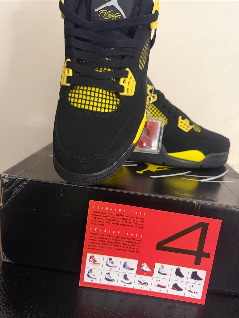 Jordan Men’s Black and Yellow Retro Sneakers